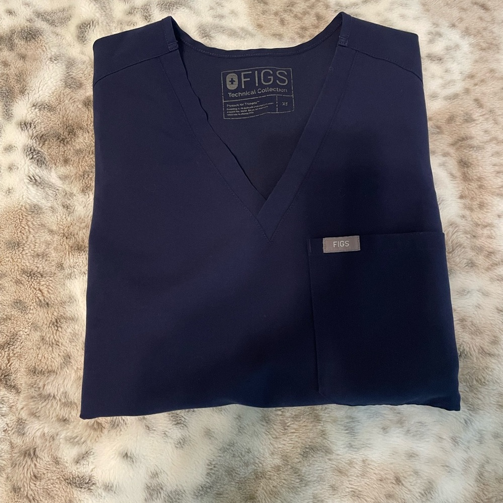 Figs Catarina Top- XS Navy Blue Regular